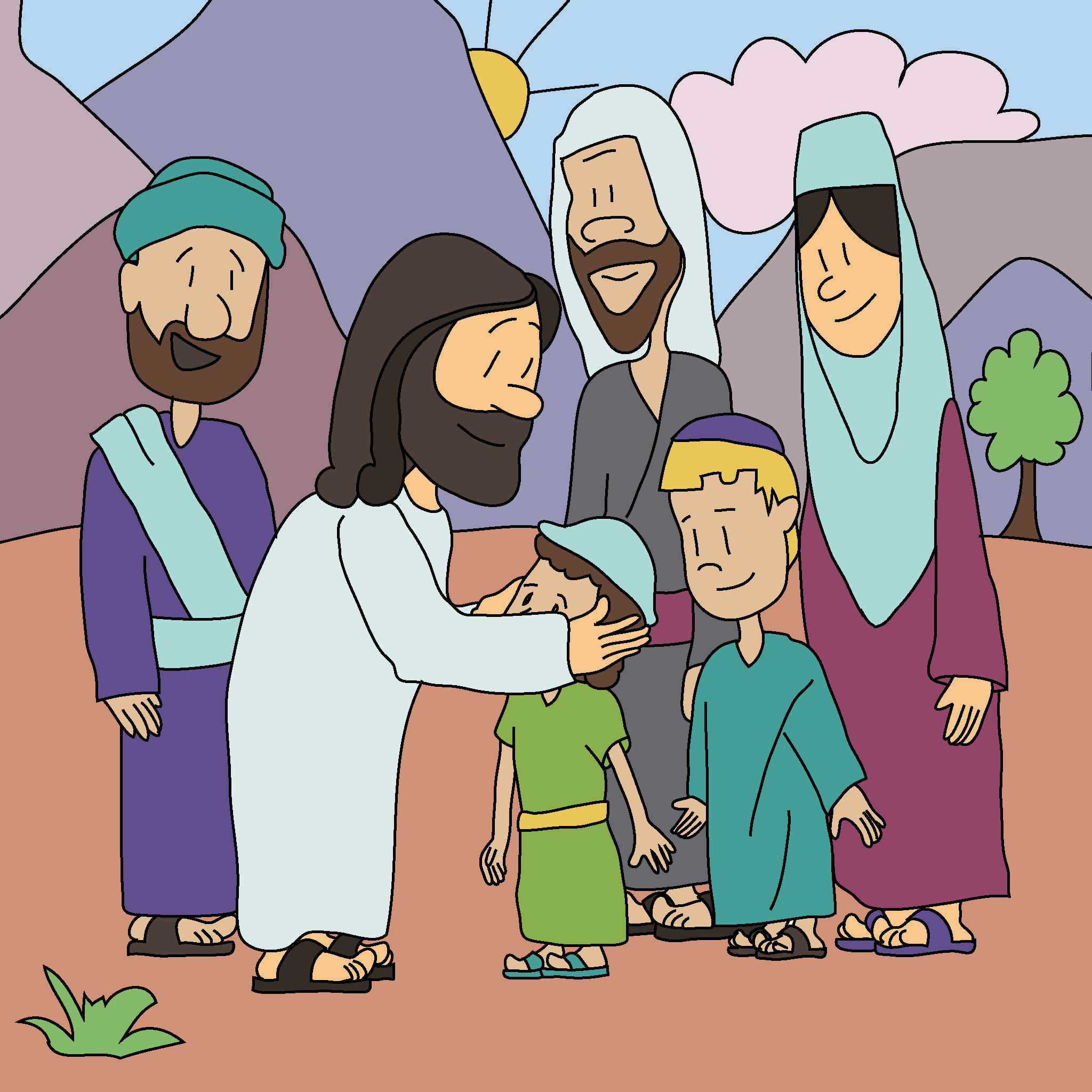 Jesus welcomes the children