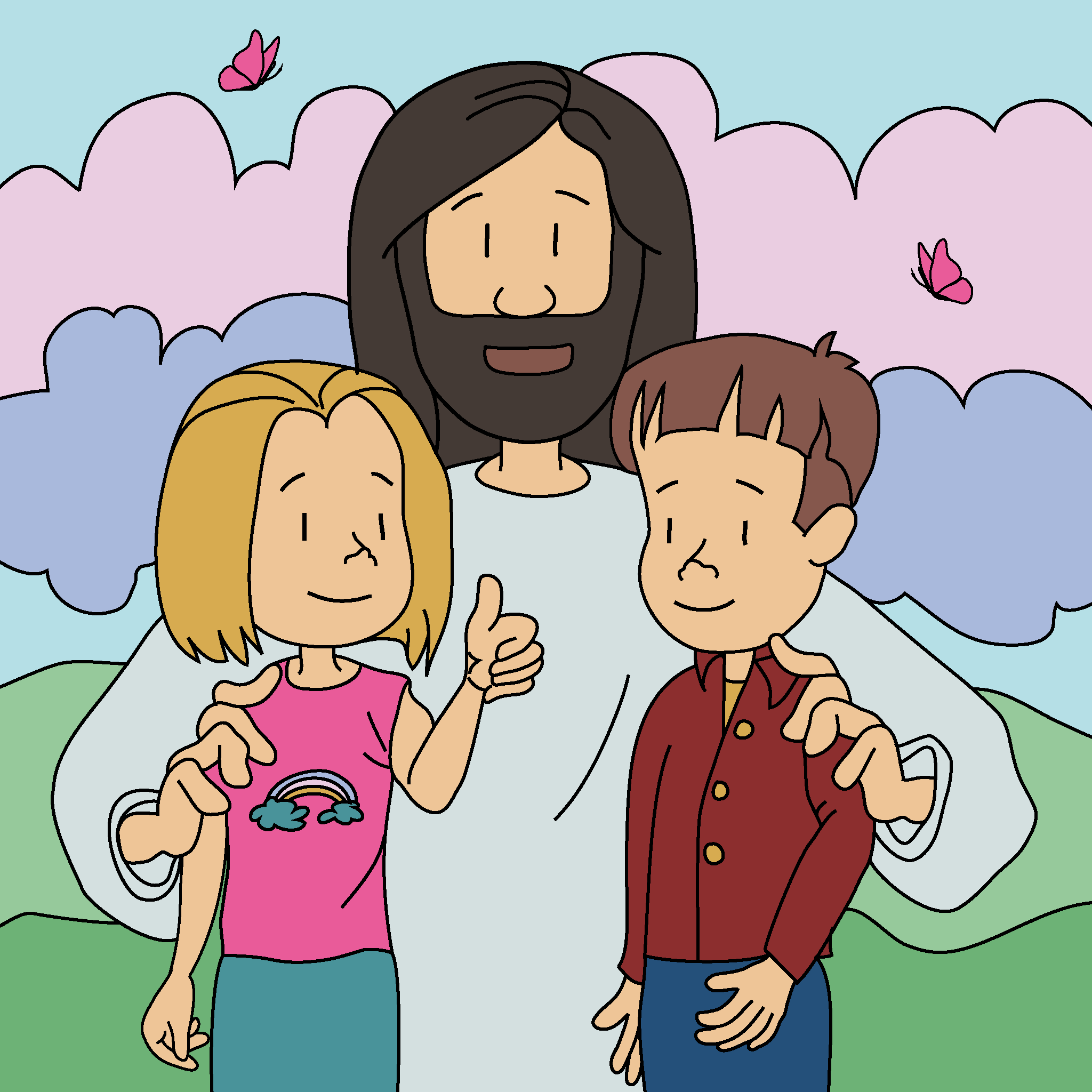Jesus loves and cares for kids
