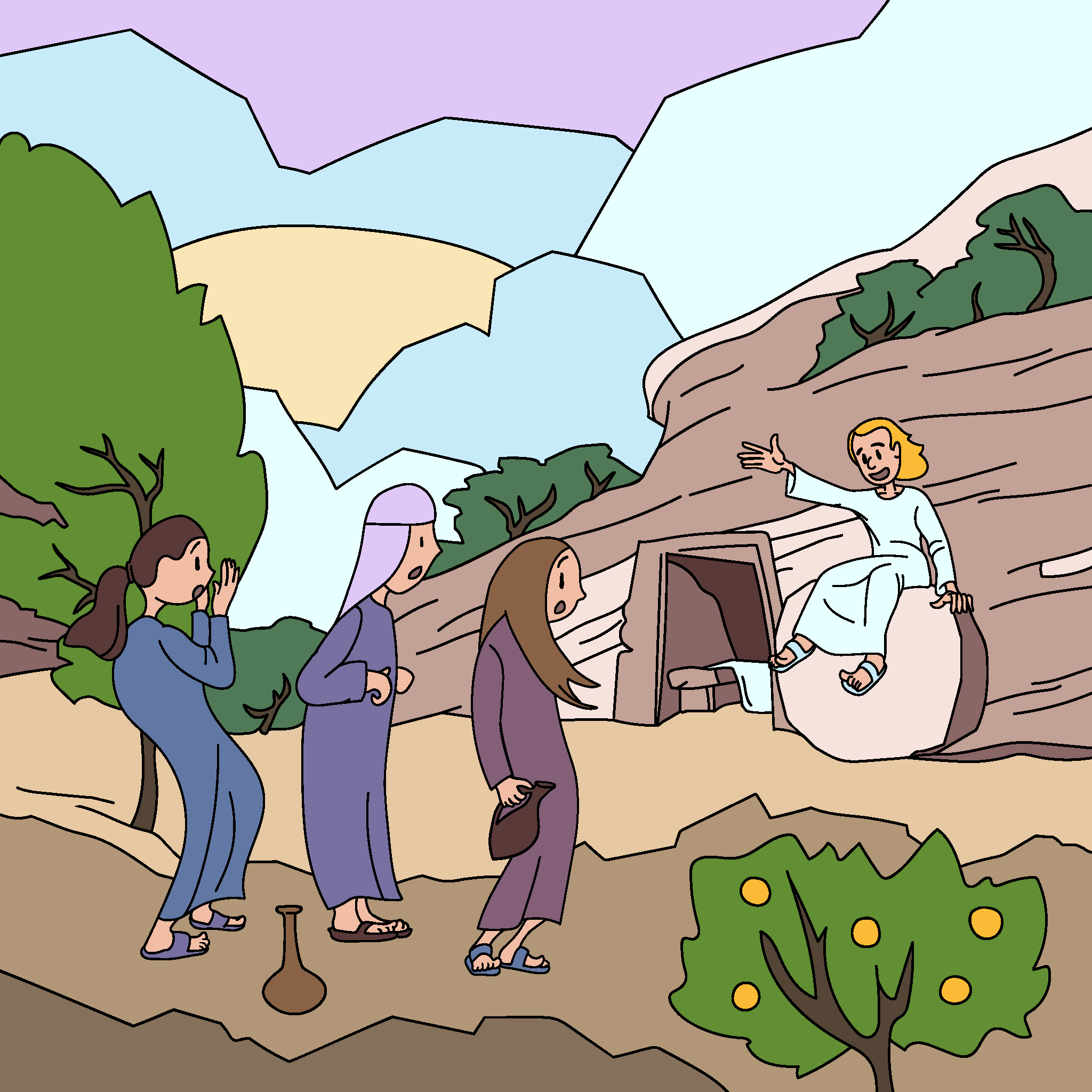 Women find the empty tomb