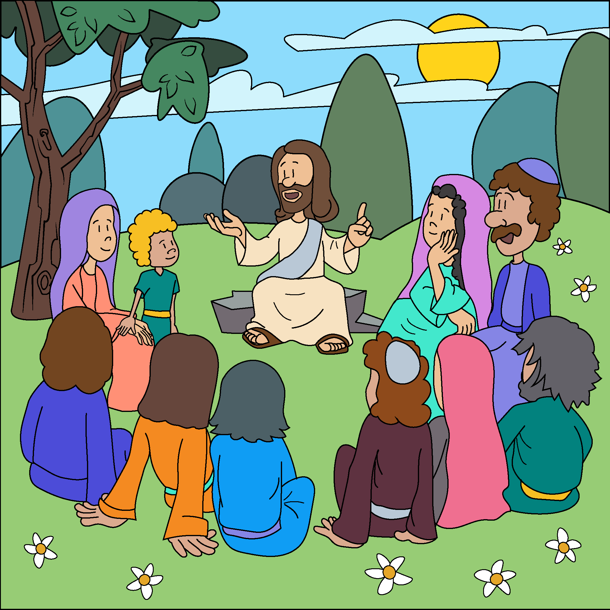 Jesus tells the parable of the Sower