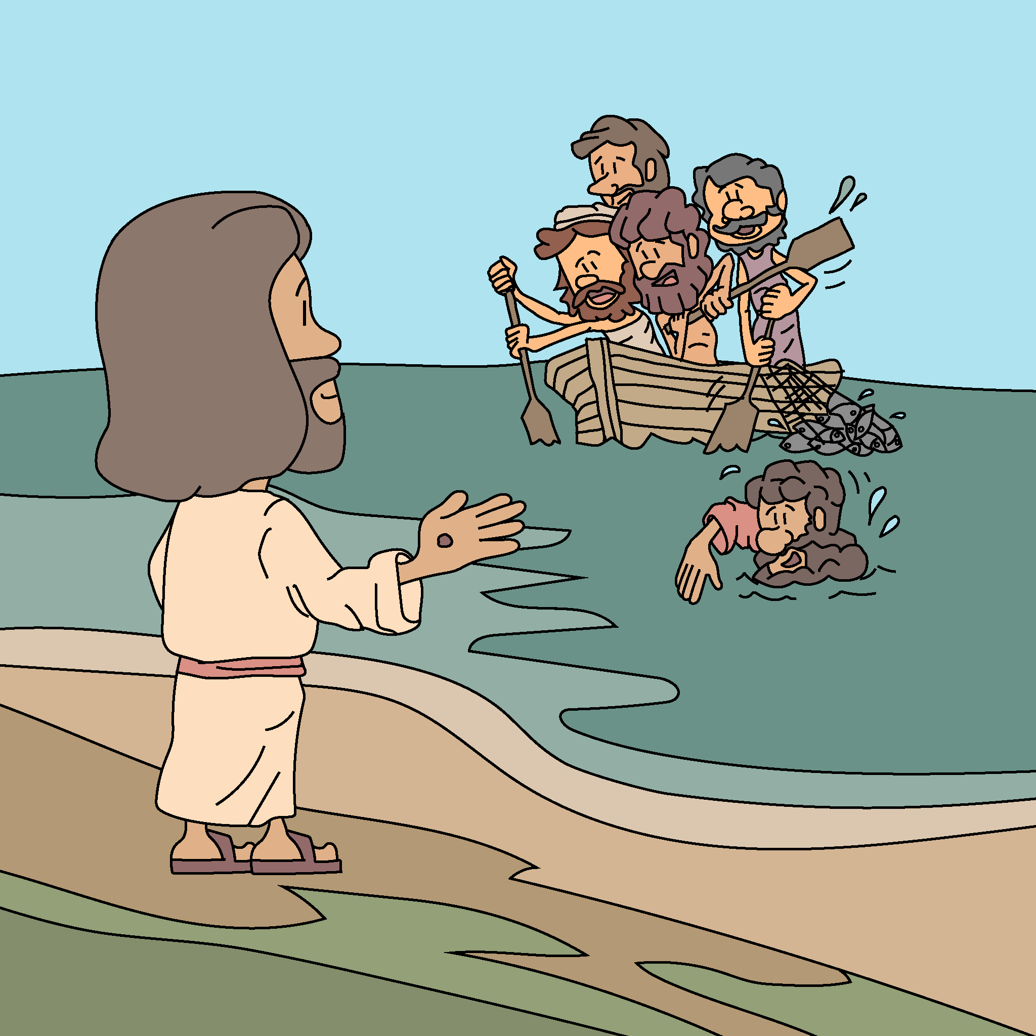 Jesus and Peter’s big catch