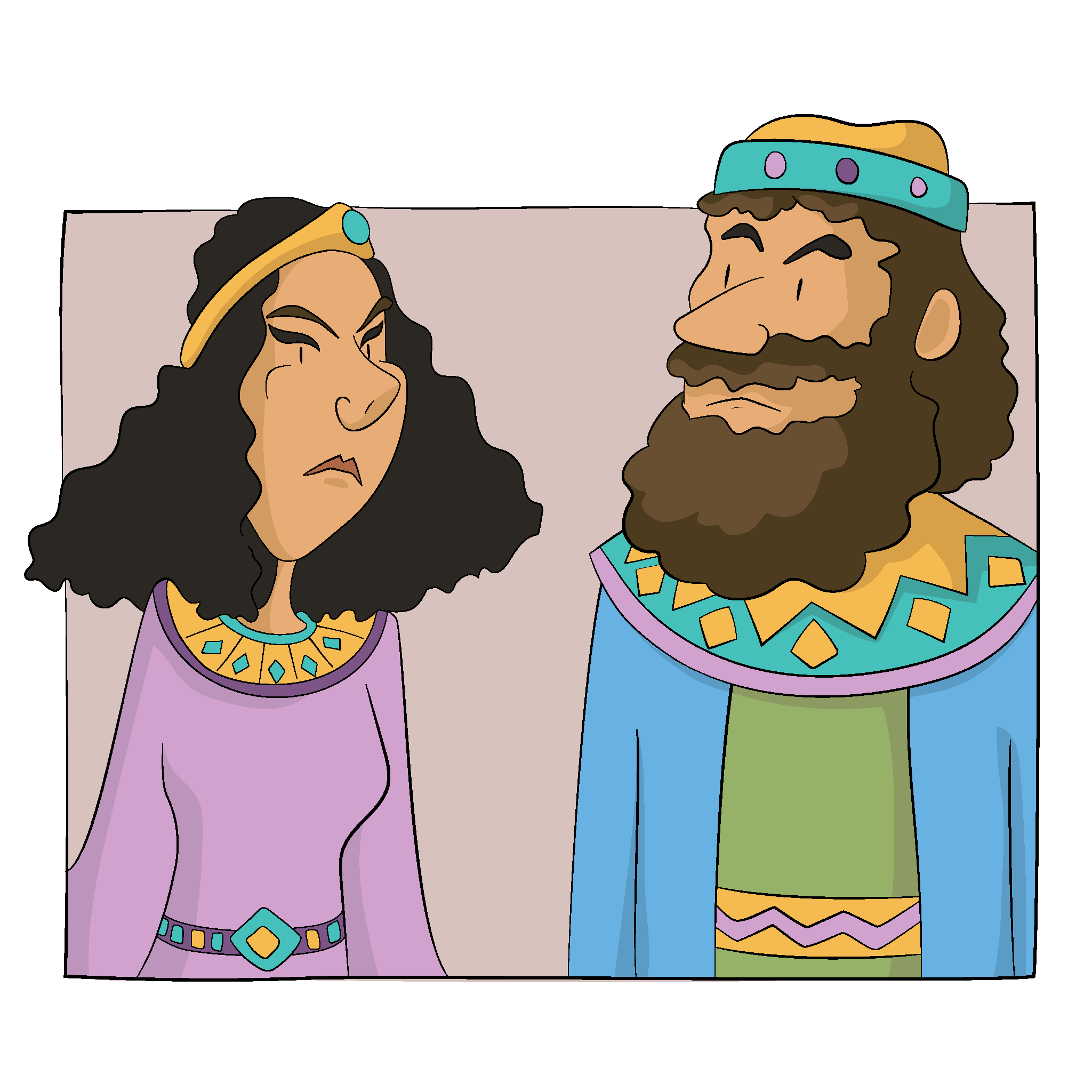 King Ahab and Queen Jezebel