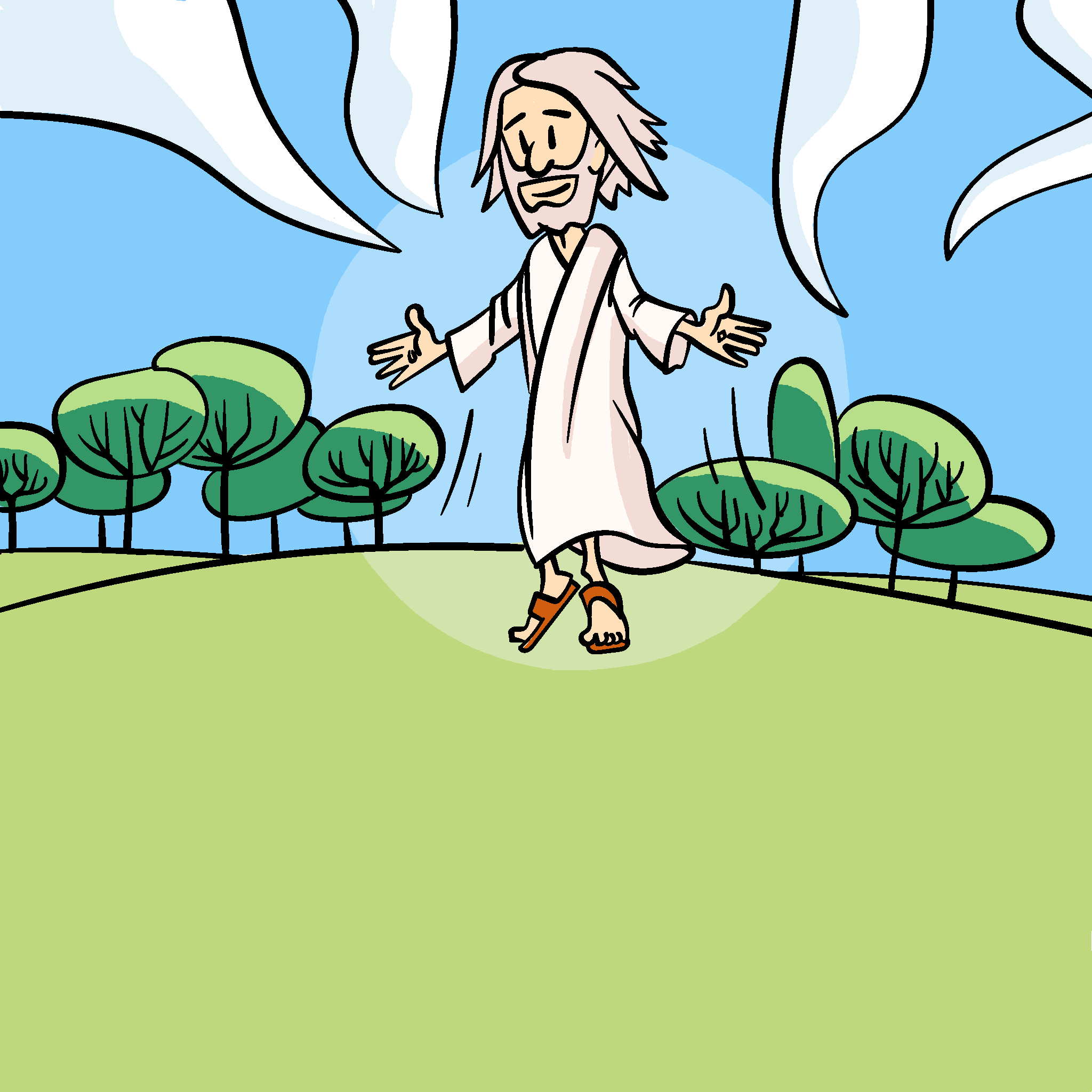 Jesus ascends to Heaven