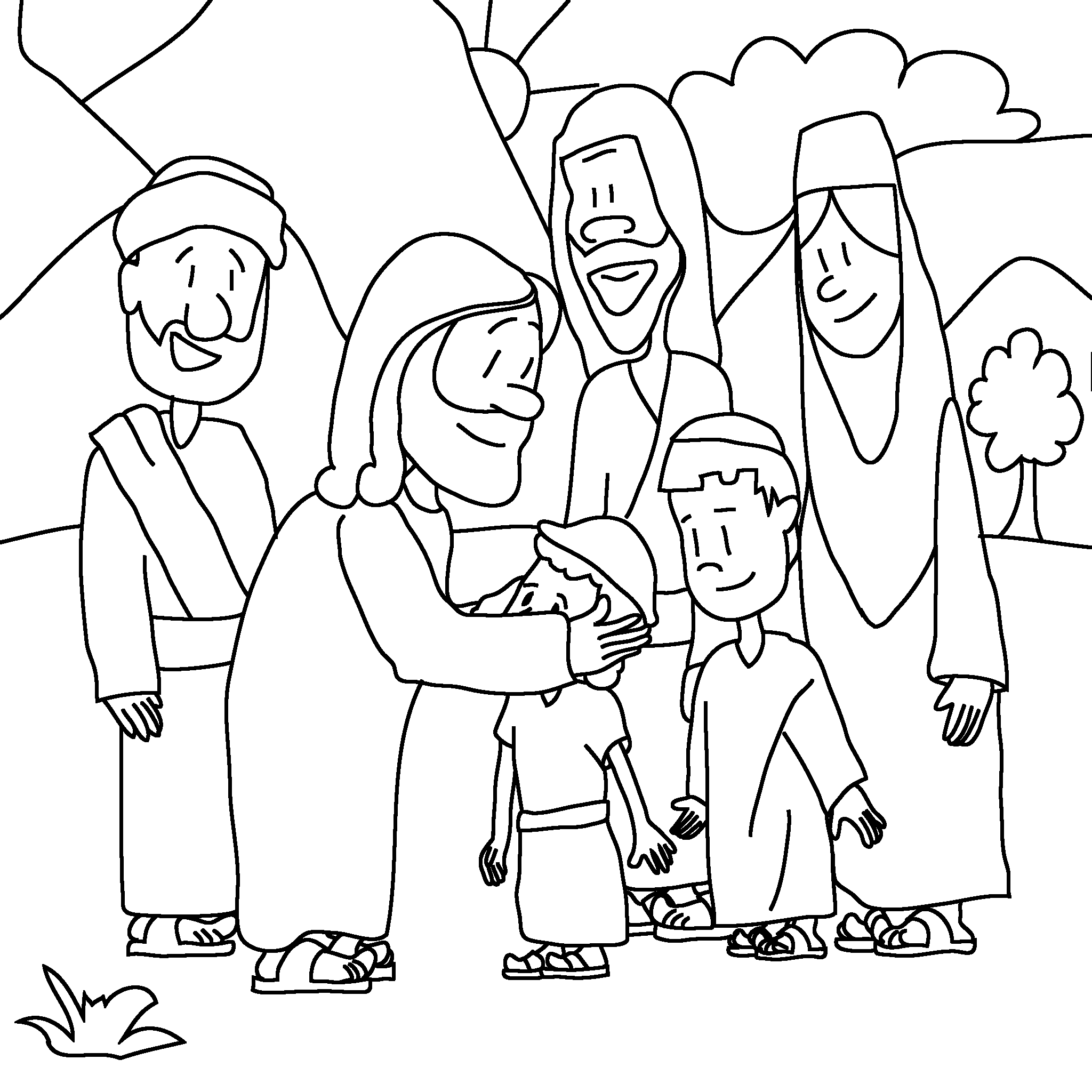 Jesus welcomes the children
