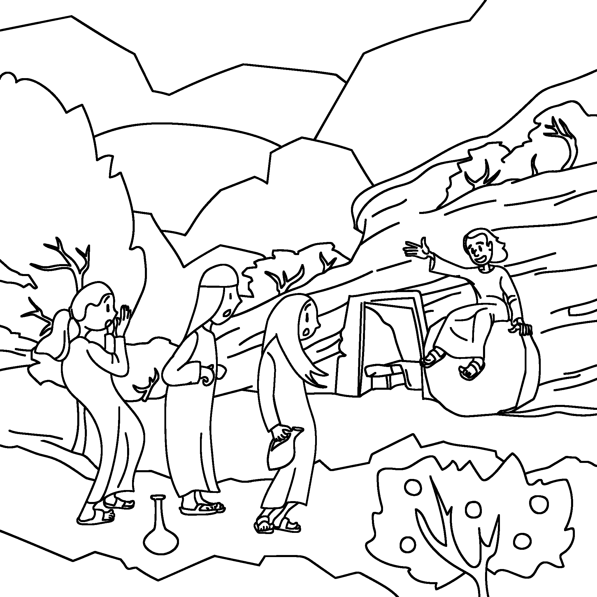 Women find the empty tomb