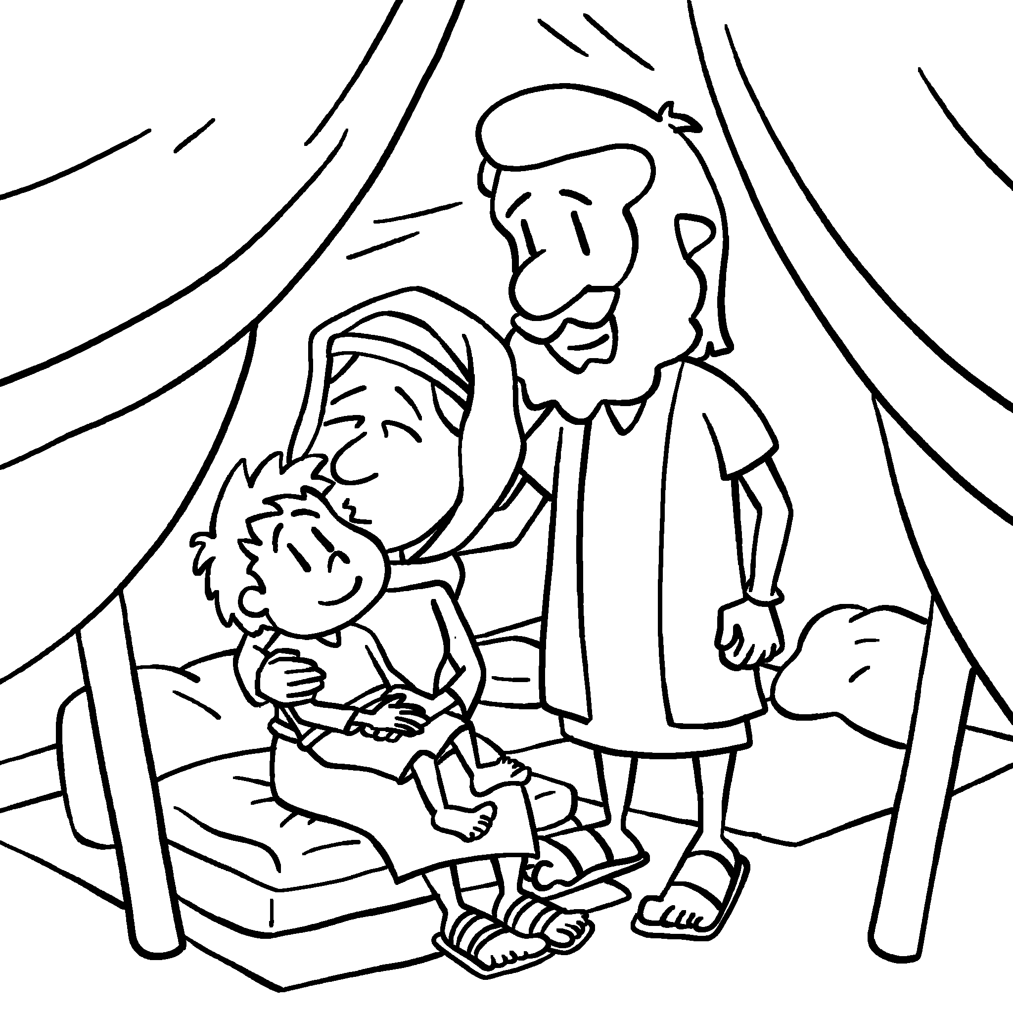Abraham and Sarah's baby Isaac.