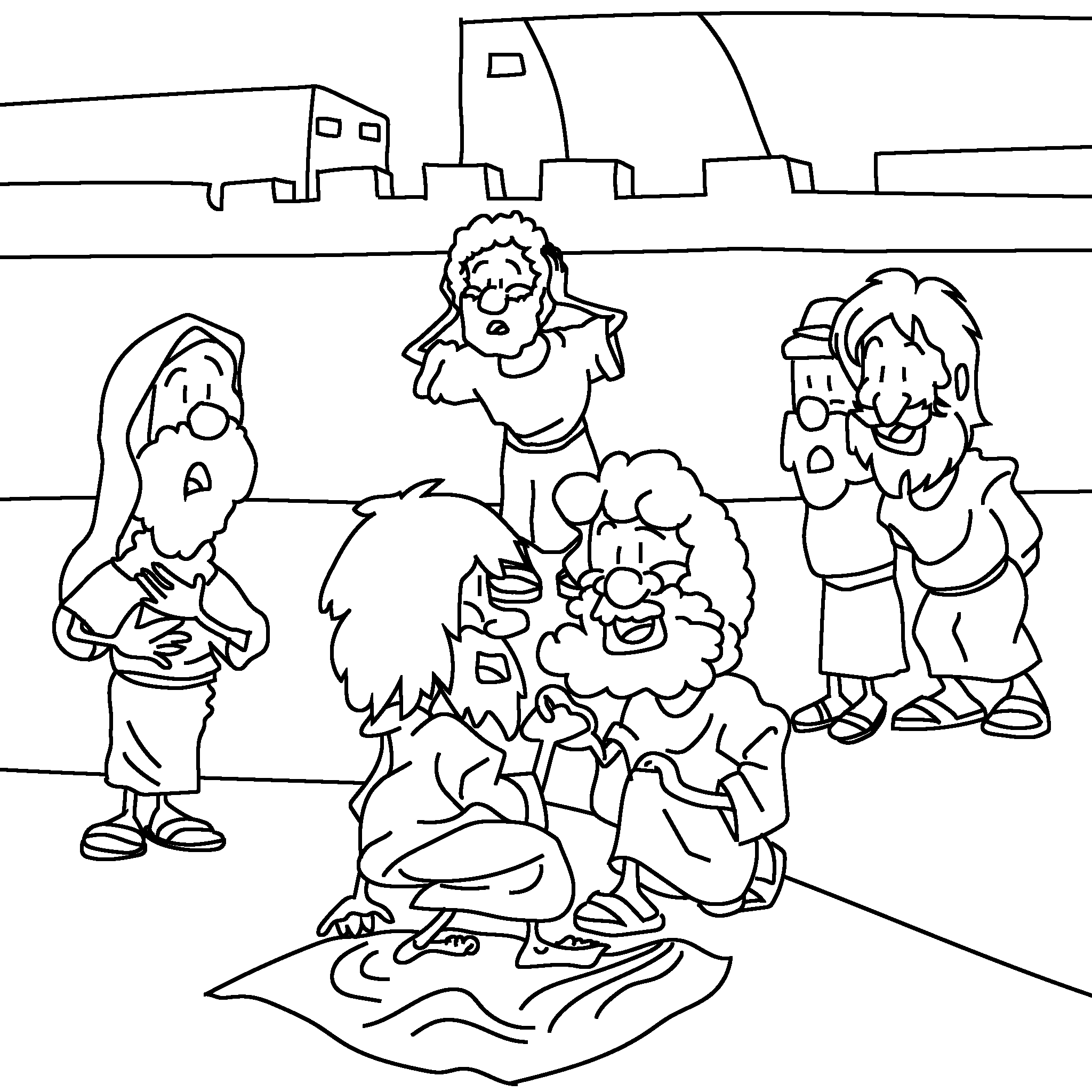 Peter heals a lame man