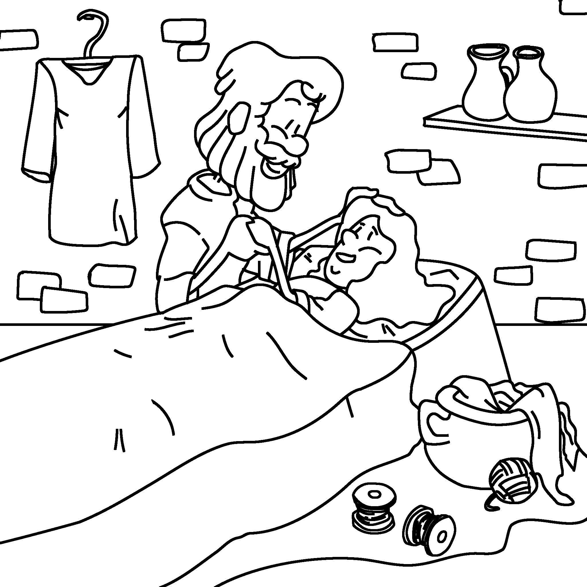 Peter brings Tabitha back to life