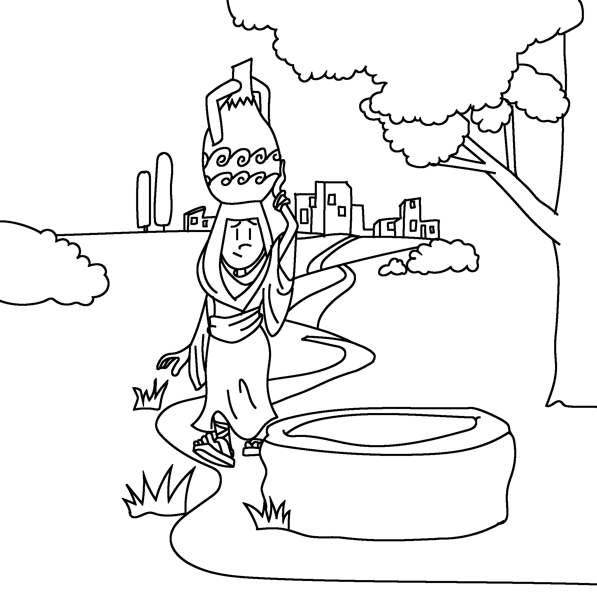 Jesus meets the Samaritan woman at the well