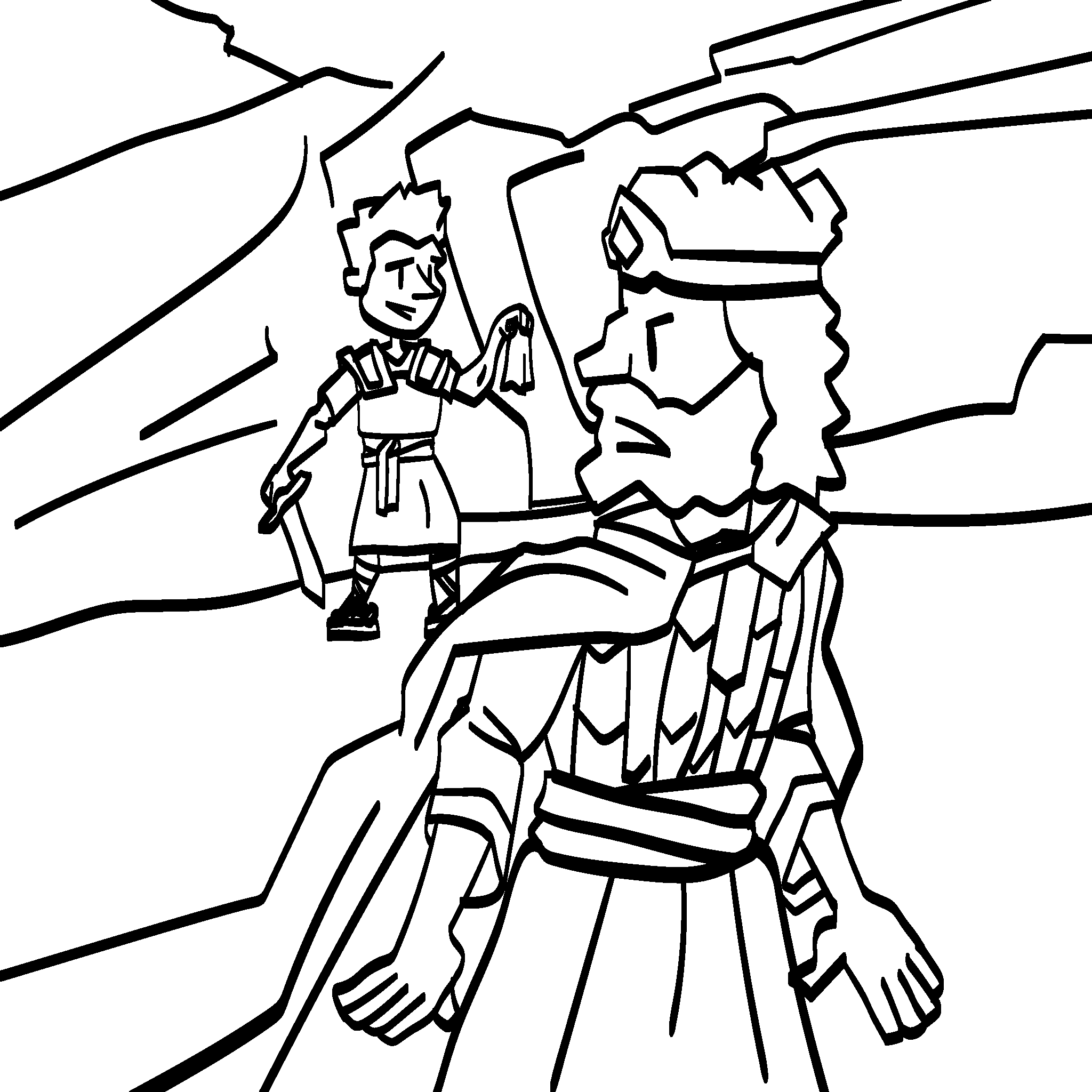 David Spares Saul’s Life in the Cave