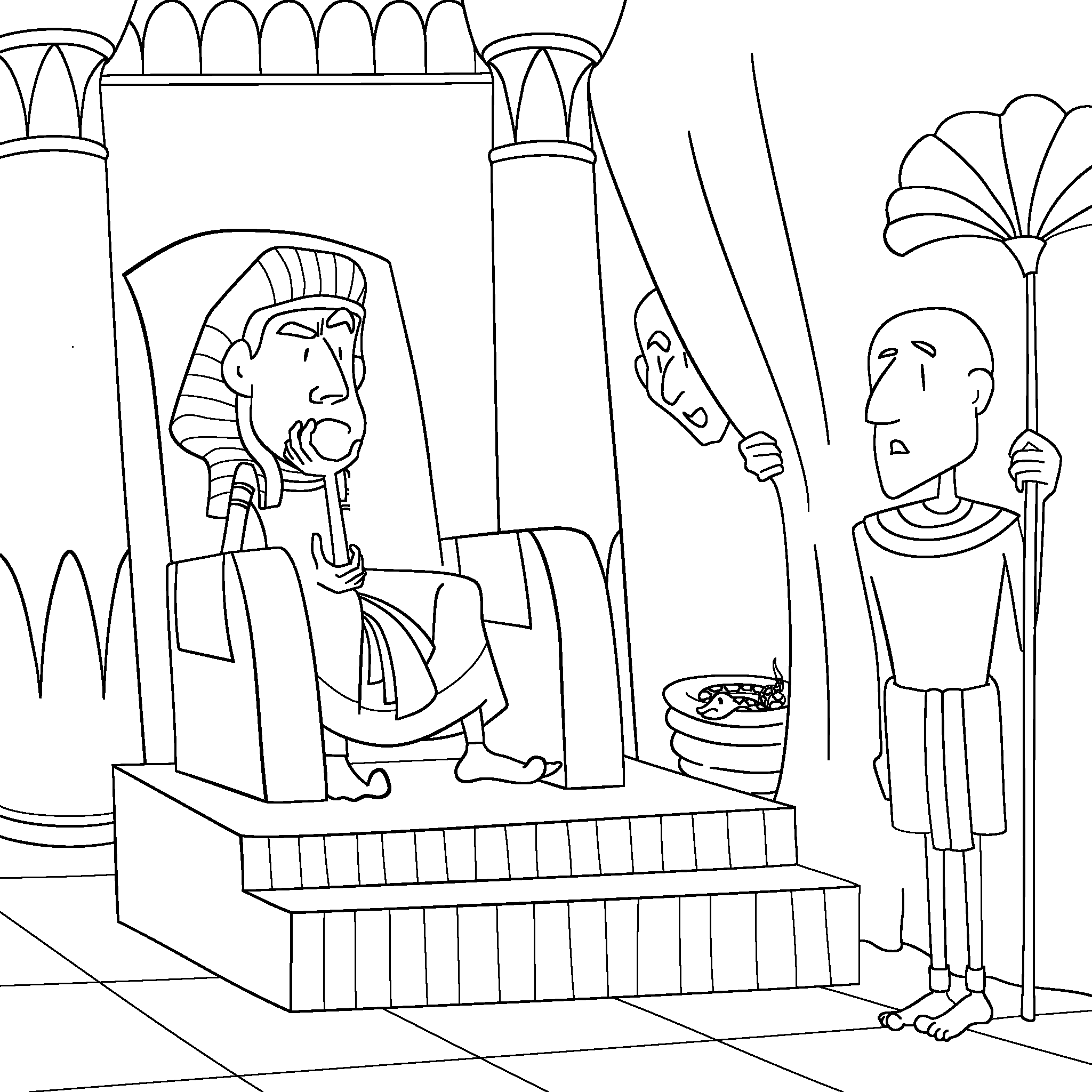 Pharaoh and Moses Face God’s Plagues