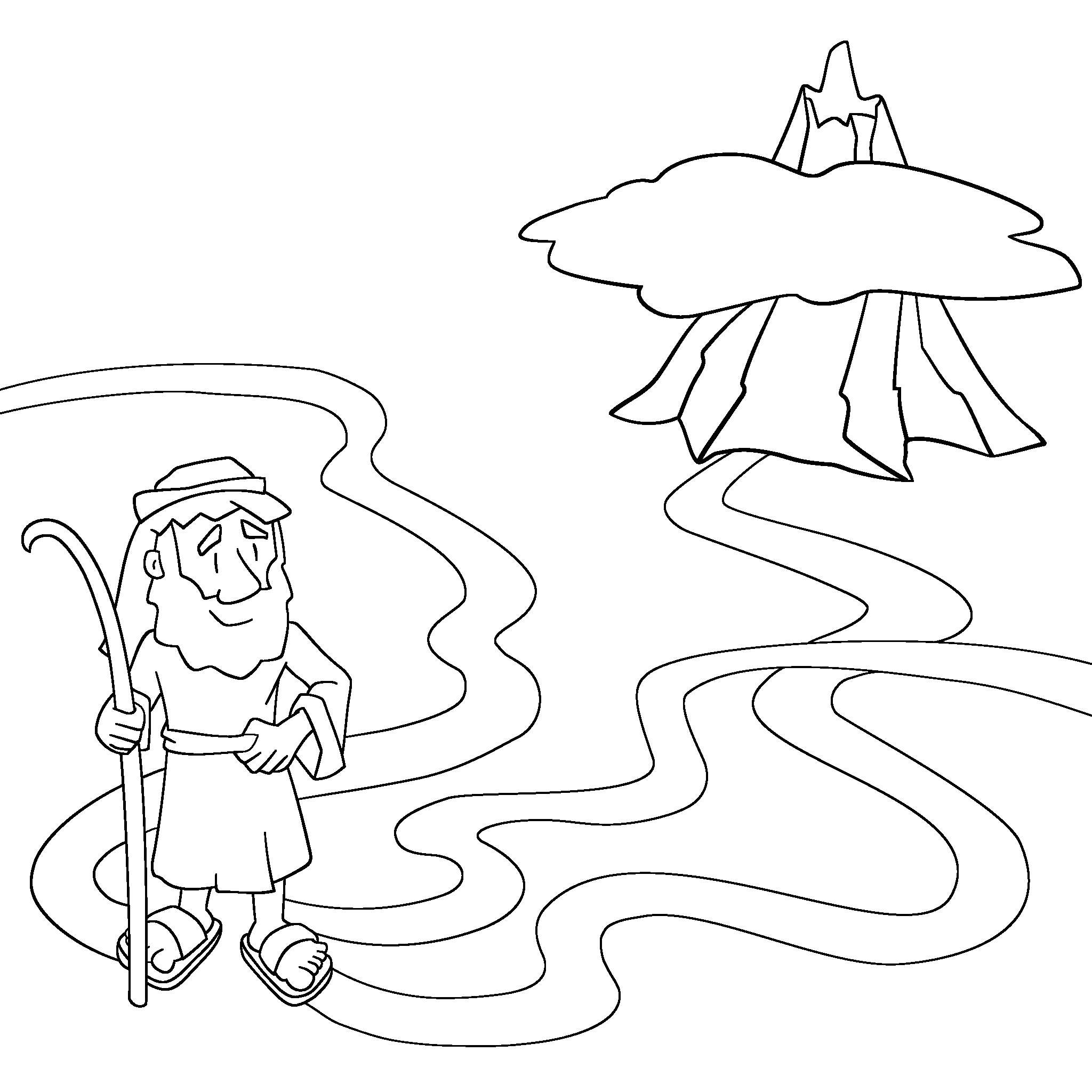 Moses Goes to Mount Sinai