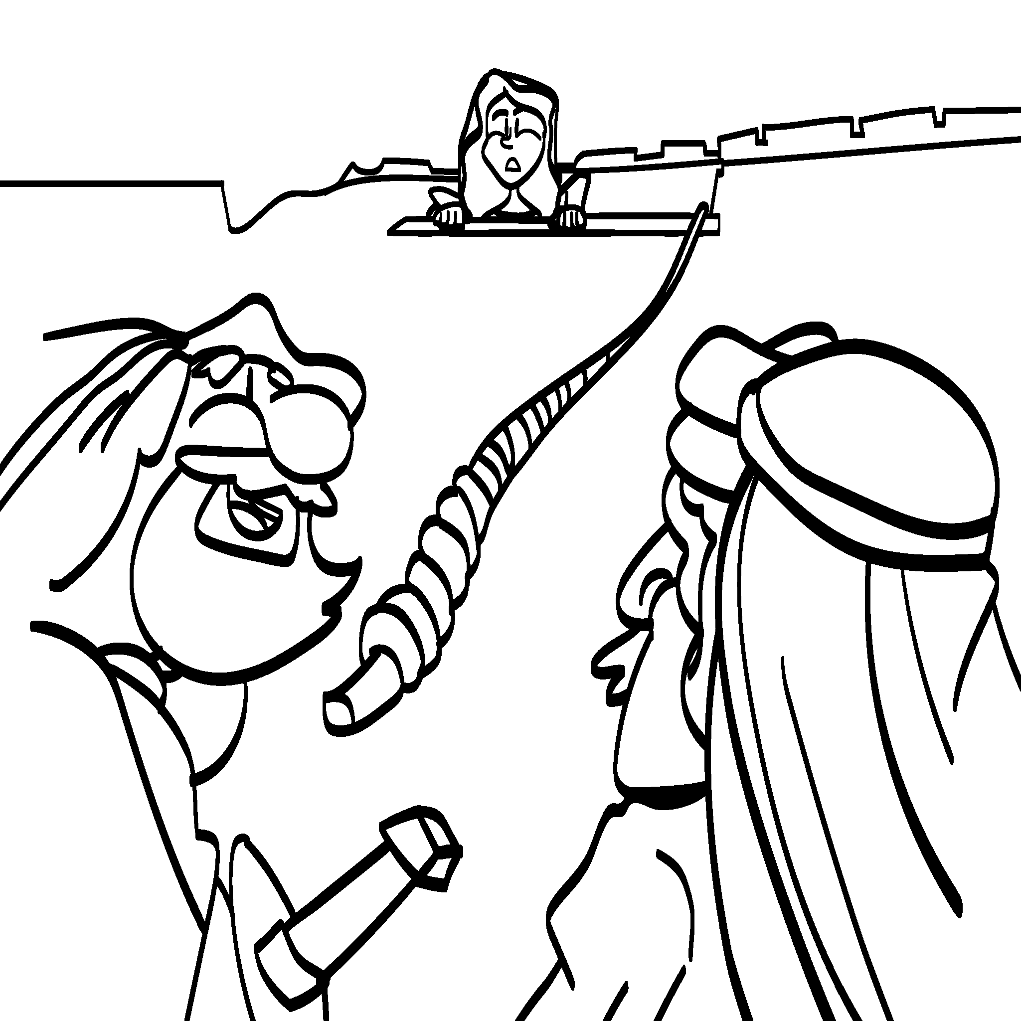 Rahab Helps Spies Escape Jericho