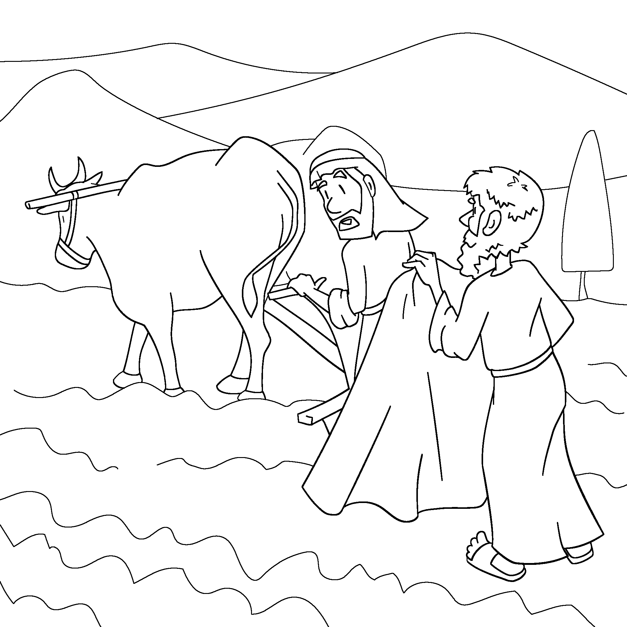 Elisha Receives Elijah’s Cloak